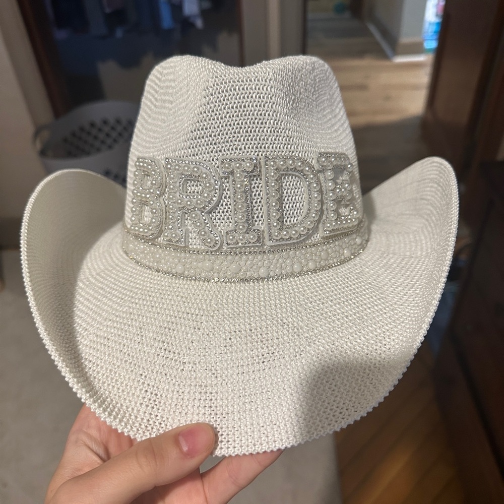 White Bride Cowboy Hat